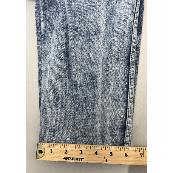Unleaded Vintage Acid Wash Tapered Mom Jeans Size 7/8 High Rise 80s Denim Retro - Picture 10 of 13